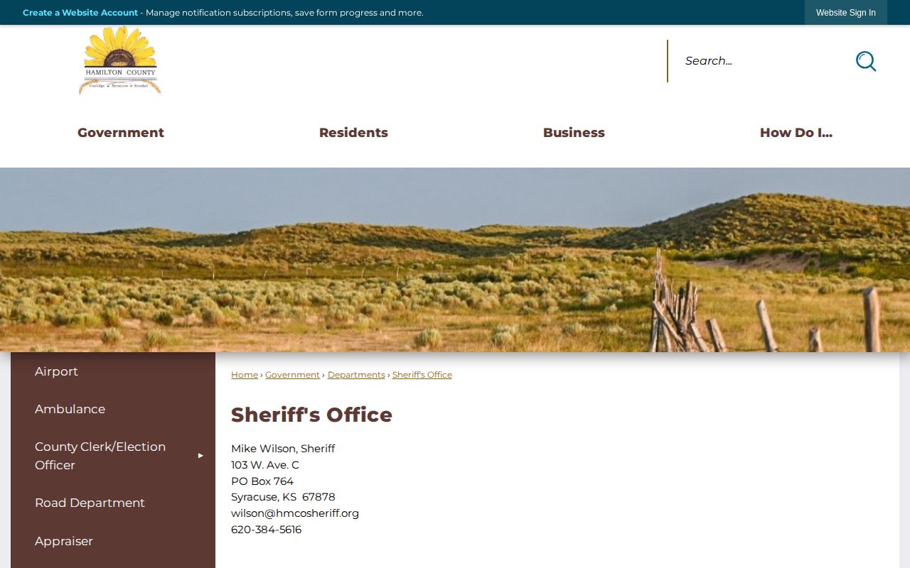 Hamilton County Jail roster and booking record Sheriff contact